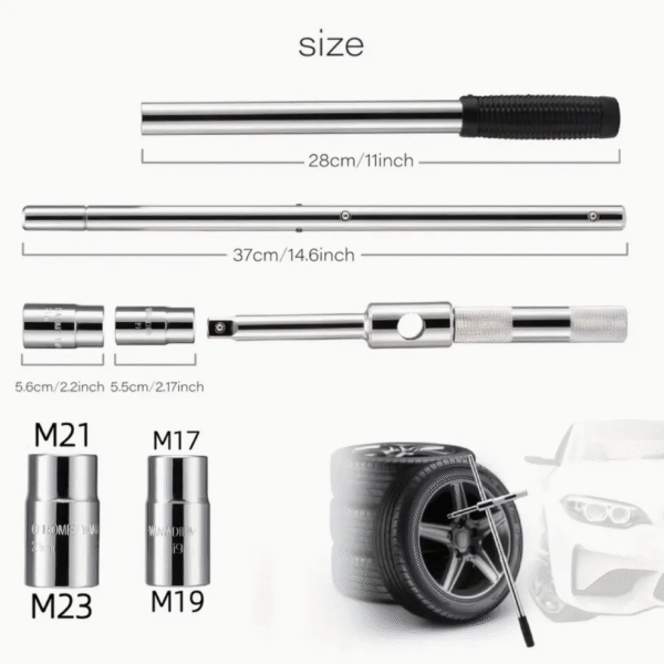 4 Way Universal Tire Nut Wrench Set