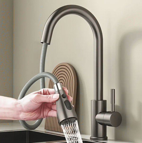Pull Down Kitchen Faucet with Temperature Display