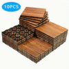 10pcs Wood Interlocking Floor Tiles
