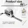 7.62m Stainless Steel Measuring Tape Waterproof & Rustproof Ruler