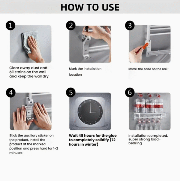 6ml No Drill Glue Strong Adhesive for Hooks and Shelves